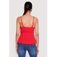thumbnail image 4 of Women's Pleated Crochet Trim Split Front Cami, 4 of 4