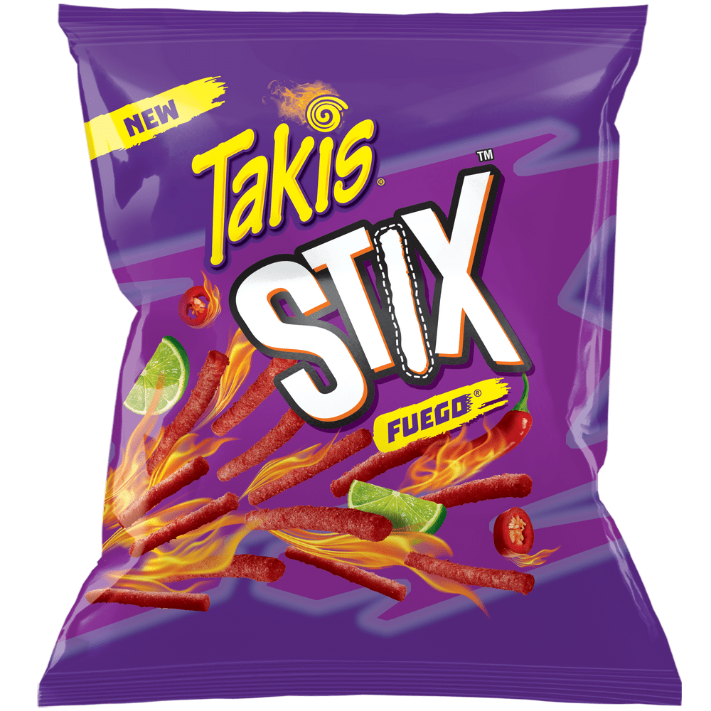 TAKIS Stix Fuego Corn Sticks Bag of 4 ounces