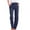 Dark Blue, variant on RQYYD Women Cotton Linen Casual Pants Straight Leg Drawstring Elastic Waist Loose Comfy Stretchy Palazzo Trousers with Pockets