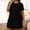 Black, variant on Plus Size Womens Moo Moo Nightgown Short Sleeve Pajama Dress Crew Neck Cute Solid Ladies Nightgown 4XL