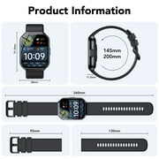 2026 NEW Smart Watch, 1.96HD Screen SmartWatch for Men Womens, Answer/Make/Message, 100 Sports Modes, IP68 Waterproof Fitness Tracker Compatible with Android and iPhone, Holiday Gifts, Black