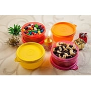 Tupperware Multicolour Plastic Food Storage & Container Set, 4 Count, 230 ml each Container