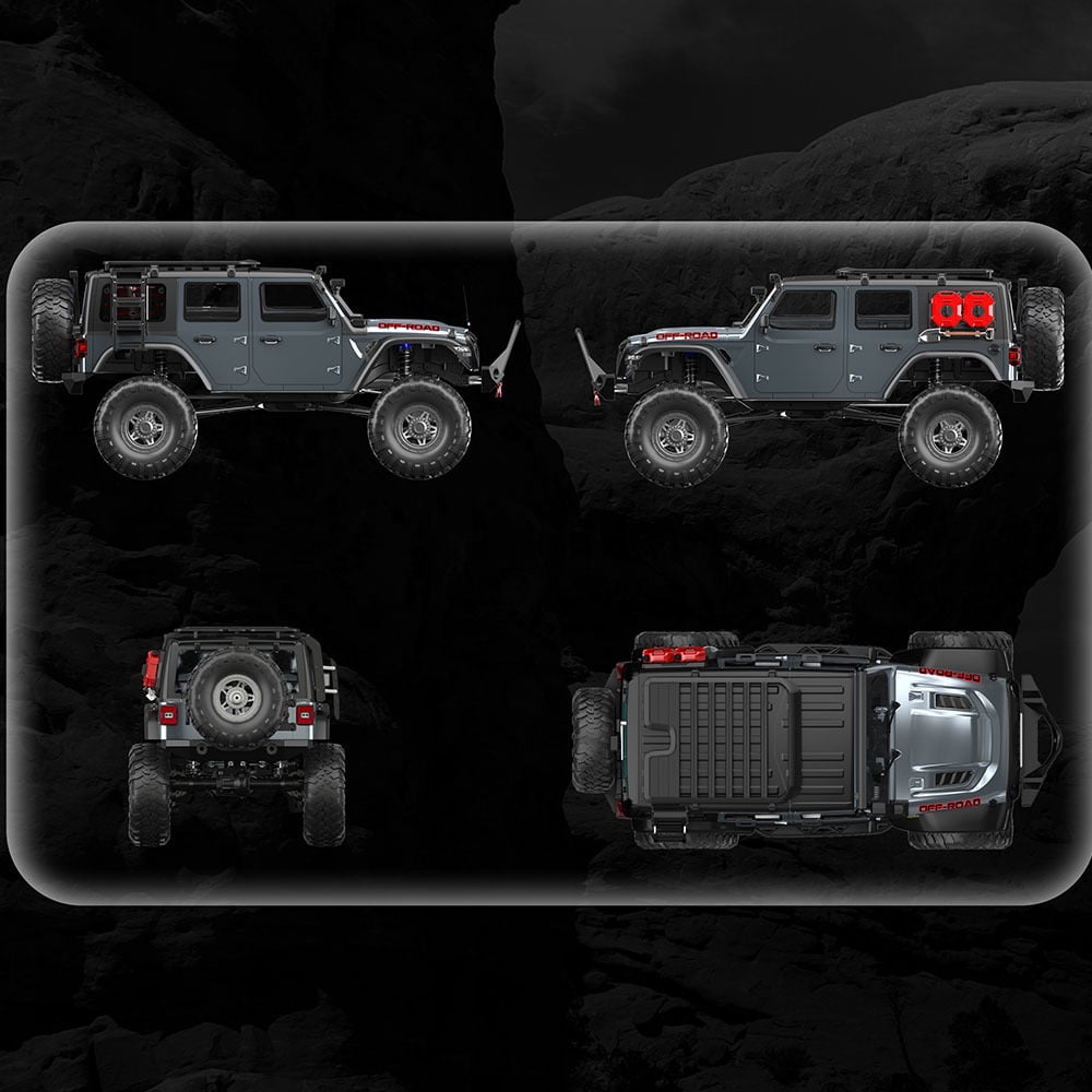 Remote  car,Off-road Vehicle With Crawler Off-road Vehicle Led 3 Batteries Car 1 10 With Led 3 Buzhi 1 10 Scale 3 Batteries Car Vehicle With Led Scale Crawler Off-road Silver 3 Battery