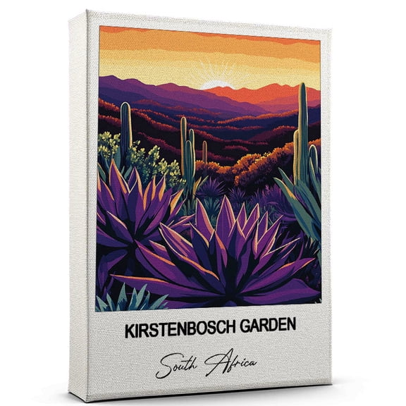 Kirstenbosch Garden Travel Art Canvas – Modern Wall Art Inspired by South Africa Canvas – Great Gift for Travel Lovers – Ready to Hang