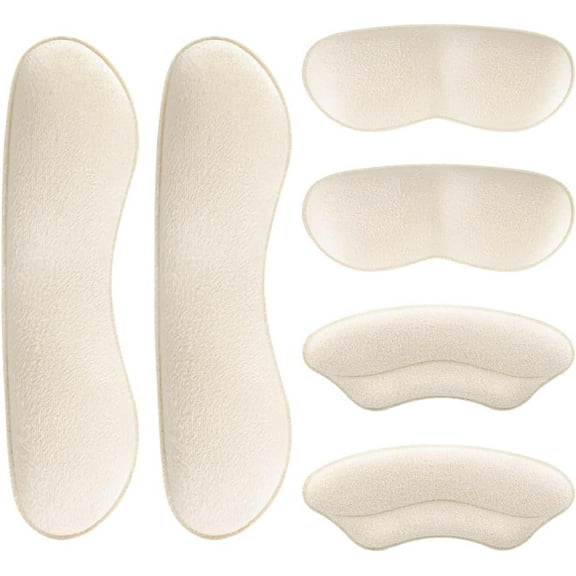 Heel Grips Liners for Loose Shoes, Heel Cushions Inserts Improved Shoe Too Big Comfort and Fit, Heel Protector Shoe Inserts for Women Prevent Heel Blister and Slip (Pale Apricot)