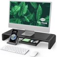 thumbnail image 1 of Soporte para monitor Klearlook plegable con almacenamiento negro, 1 of 9