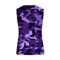 thumbnail image 6 of DDAPJ pyju Mens Camo Hoodies Sleeveless Hooded T-Shirts Gym Workout Tank Top Muscle Tee Lightweight Summer Hiking Athletic Shirt Purple L, 6 of 8