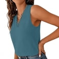 thumbnail image 4 of BUIGTTKLOP V Neck Tank Tops for Women Lace Crochet Sleeveless Blouses Hollow out Dressy Casual Summer Fashion T-Shirt, 4 of 5