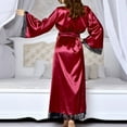 thumbnail image 3 of AOOCHASLIY Bath Robes for Women Clothes Ladies Long Silk Kimono Dressing Gown Bath Robe Babydoll Nightdress, 3 of 5