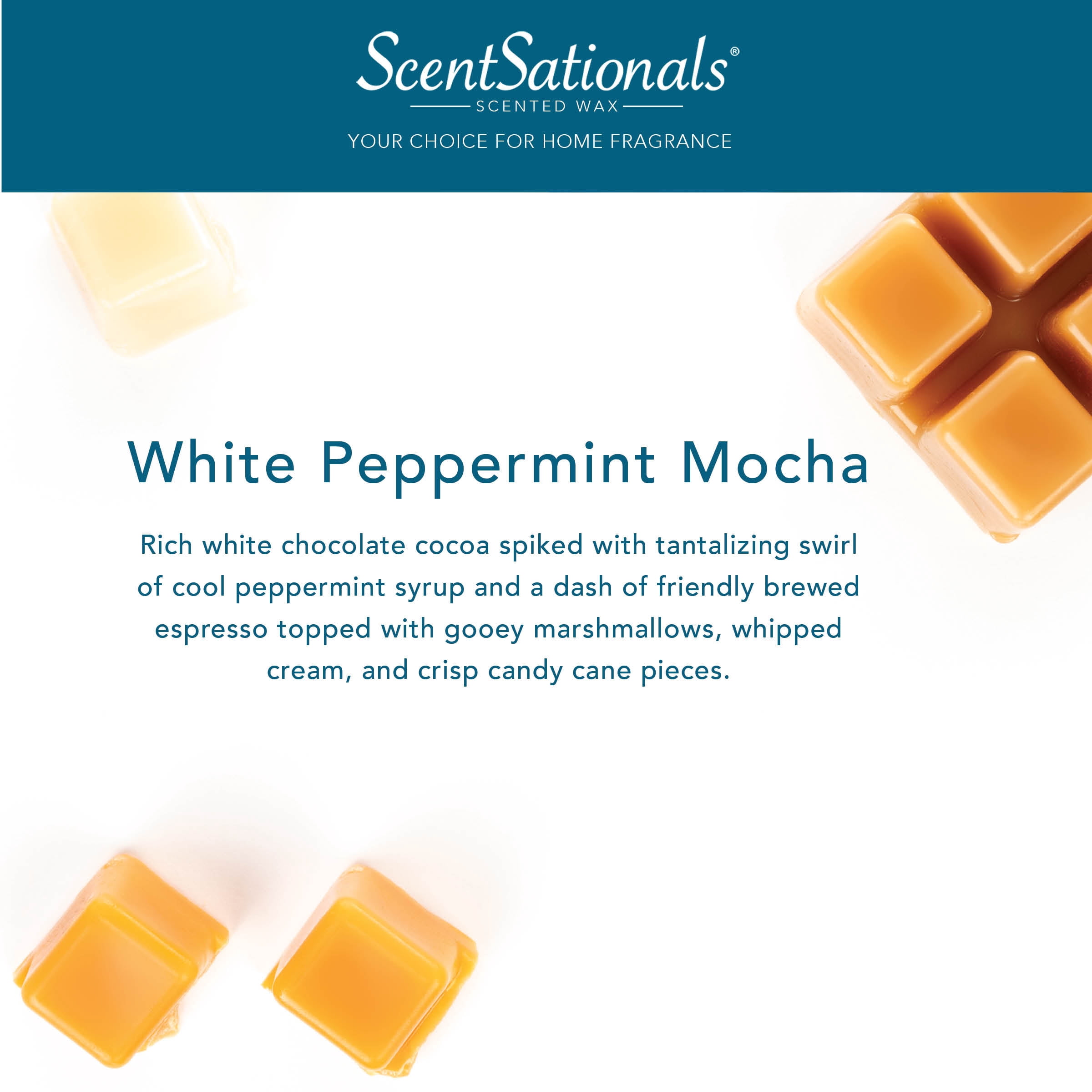 Scentsationals White Peppermint Mocha Scented Wax Melts, 2.5oz