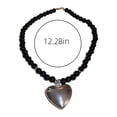 thumbnail image 3 of Fiudx Collar de Bola de Cristal, Colgante de Corazón, Elegante Cadena para Clavícula, Idea de Regalo Romántico, Accesorio Versátil, Ropa Formal Informal, Moda Femenina Única., 3 of 6