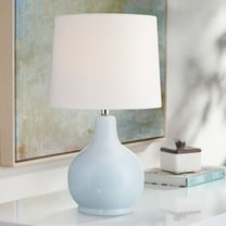 360 Lighting Sweet Dream 15 1/2" High Small Modern Coastal Accent Table Lamp Powder Blue Finish Ceramic Single Living Room Bedroom