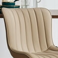 thumbnail image 4 of YOUNIKE Soft Dining Chair Set of 2 Faux Leather Upholstered Wide Back Kitchen Chair， Khaki, 4 of 7
