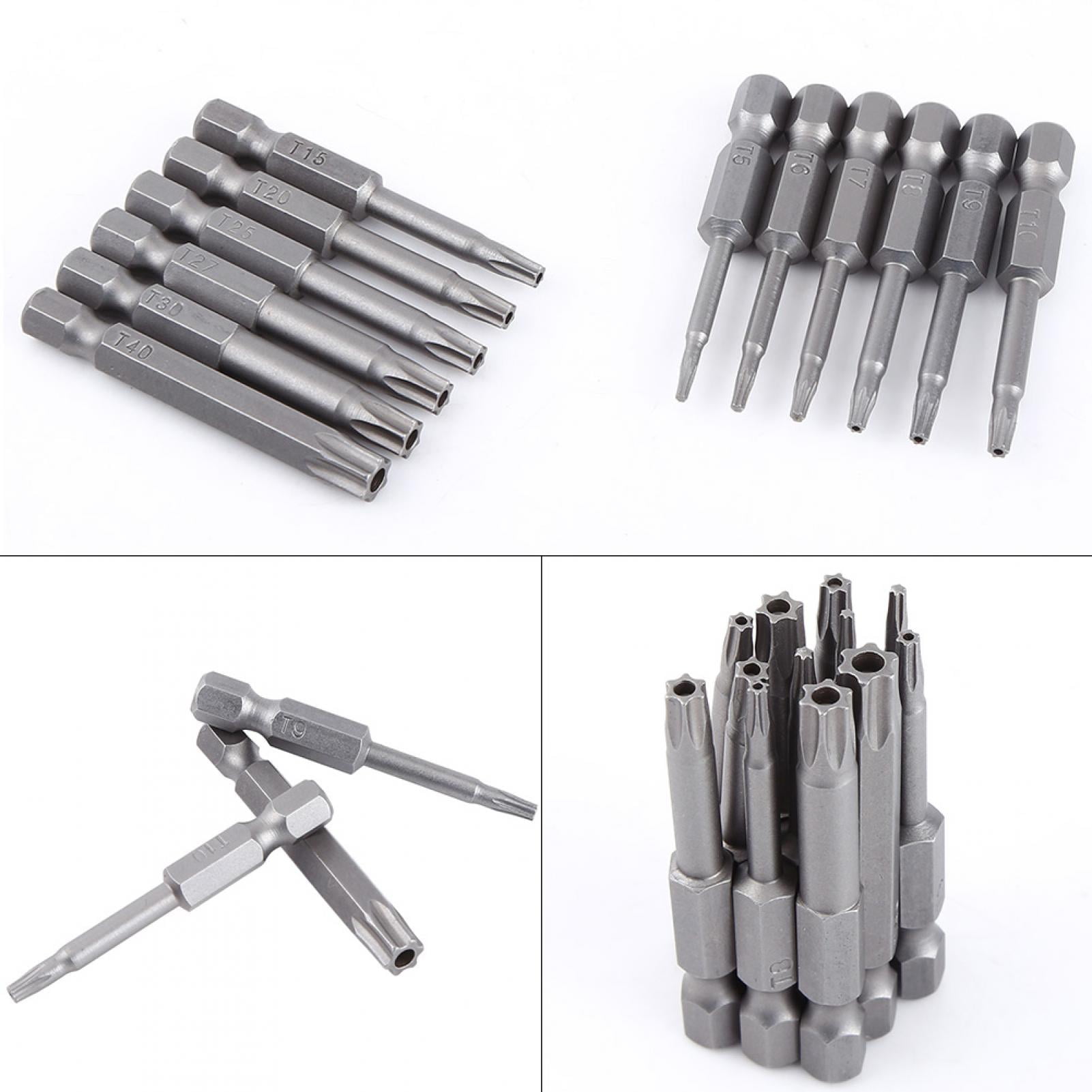 12Pcs Star Head Screwdriver Screwdriver Bit Star Head Bit Power Drill Parts Accessories Drill Bits Bits 50mm Bit Set S2 Steel Impact Driver Bits with 1 4 Inch Shank Walmart