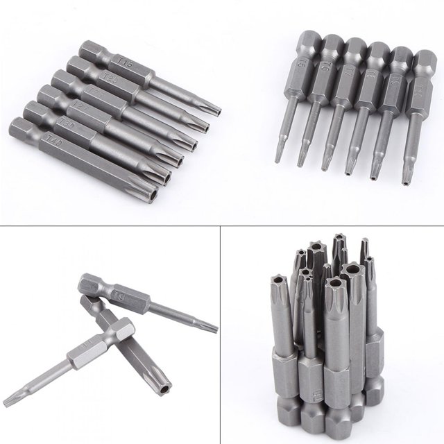12Pcs Star Head Screwdriver Screwdriver Bit, Star Head Bit Power Drill Parts & Accessories Drill Bits Bits 50mm Bit Set S2 Steel Impact Driver Bits with 1 / 4 Inch Shank