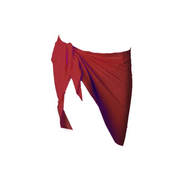 Naiovety Sarong Coverups Traje de baño Wrap Traje de baño Protección solar Ropa de gasa con corbata abierta ajustable Traje de baño para Traje de baño vino rojo Naiovety OD017123-14