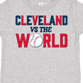 thumbnail image 4 of Inktastic Cleveland Vs. the World Blue and Red with Baseball Boys or Girls Toddler T-Shirt, 4 of 5