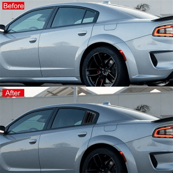 2Pcs Rear Window Quarter Louvers Cover For Dodge Charger Enforcer GT R/T Sedan