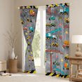 thumbnail image 3 of Homewish Tanker Crane Excavator Black Out Curtains,Engineering Vehicle Curtains Pack of 2 (42x63 Each),Gray Yellow Blue Bedroom Curtains For Boys Teens,Microfiber Bedroom Decor, 3 of 6