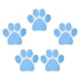 thumbnail image 1 of 5 pegatinas antideslizantes para bañera con diseño de huella de perro, autoadhesivas, antideslizantes y con tracción. azul grande, 1 of 8