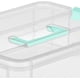 thumbnail image 4 of Caja con asa de 2 capas para apilar y transportar, contenedor de almacenamiento pequeño de plástico apilable con tapa con cierre, contenedor para organizar manualidades, transparente, paquete de 4, 4 of 8