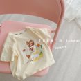 thumbnail image 3 of Camisetas coreanas de verano 2024 para niños y niñas, camisetas finas informales con estampado de dibujos animados de muselina para niñas, camisetas geniales de manga corta para niño niña, 3 of 5