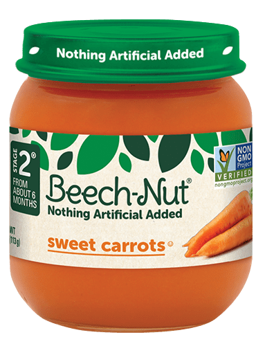 Beech-Nut Stage 2, Sweet Carrots Baby Food, 4 oz Jar