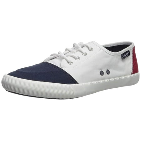 Sperry Blue Shoes - Sperry Top-Sider Women's Sayel Splash Sneaker, Red/White/Blue, 9 Medium US