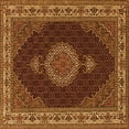 thumbnail image 1 of Ahgly Company Indoor Square Medallion Orange Traditional Area Rugs, 6' Square, 1 of 1