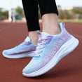 thumbnail image 2 of Sopiago Sneakers for Women Womens Walking Shoes - Slip On Tennis Running Shoes Memory Foam Lightweight Work Sneakers for Indoor Outdoor Gym Purple,39, 2 of 6