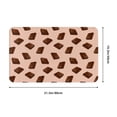 thumbnail image 5 of Chocolate Chunk Brown Print Front Door Mat, Indoor Mats for Bedroom Bathroom Kitchen, Floor Mat Non-Slip, Soft Carpet Floor Cover Machine Washable Entryway Mat - 20x31.5in, 5 of 5
