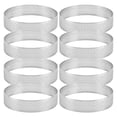 thumbnail image 1 of Paquete de 8 anillos de tarta de acero inoxidable, anillo de mousse para pastel perforado por calor, molde de anillo para pastel, pastel redondo, 1 of 8
