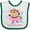 White and Green, variant on Inktastic Monkey Love Tutu Dance Girls Baby Bib
