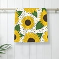 thumbnail image 4 of Sigee Sunflowers Print Superfine Fiber Towel Soft, Absorbent, Essential for Home and Travel ,Bath Sheets Bathroom Hand Towel 27.5x16 inches, 4 of 8