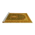 thumbnail image 2 of Ahgly Company Machine Washable Indoor Square Medallion Yellow Traditional Area Rugs, 4' Square, 2 of 4