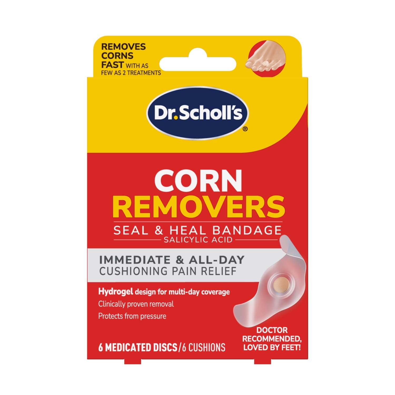 Dr. Scholl's Corn Removers Seal & Heal Bandage with Hydrogel Technology, 6 Ct