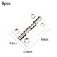thumbnail image 2 of Whataatahia 8 Piezas Bisagras a tope Plegables de Metal engrosamiento pequeño para Puerta de Armario, Plata, 2 of 5
