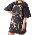 thumbnail image 2 of Garfield Womens Grey Oversized Short Sleeved T-Shirt, 2 of 5