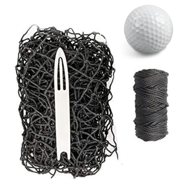 JFN Kit de Réparation de Filet pour 18 Nylon 1 Pouces, Filet de Golf Noir