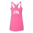 thumbnail image 2 of Wild Bobby State of Iowa College Style Women Tri-Blend Racerback Tank Top, 2 of 6