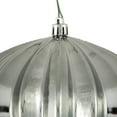 thumbnail image 2 of Vickerman 5.7" Pewter Shiny Onion Christmas Ornament, UV treated, Set of 3, 2 of 2