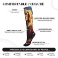 thumbnail image 2 of Rateoe Meditating Golden Retriever Compression Socks for Women and Men 20-30mmHg-Circulation Support Socks Knee High Nurse Pregnant Running Medical and Travel Athletic, 2 of 7