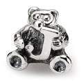 thumbnail image 1 of 925 Sterling Silver Charm For Bracelet Kids Letter J Bead Kid Line, 1 of 8