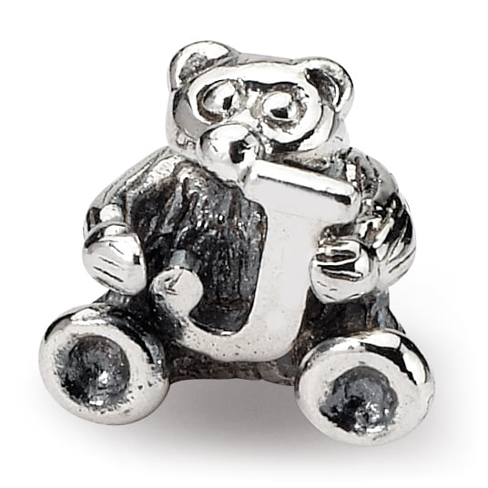 925 Sterling Silver Charm For Bracelet Kids Letter J Bead Kid Line