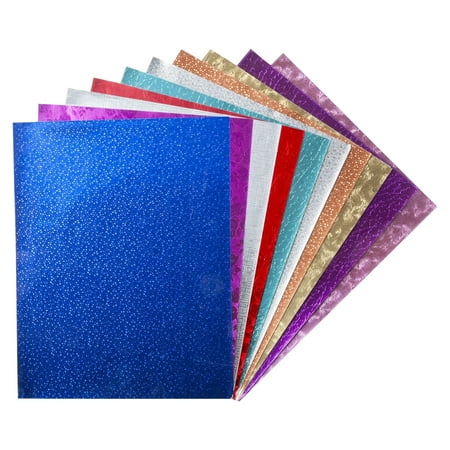 UPC: 0081187264300 | Hygloss Embossed Metallic Paper  8-1/2 x 10 Inches  Assorted Colors  30 Sheets