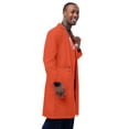 thumbnail image 3 of Adar Universal Unisex Lab Coats - Classic 39" Lab Coat - 803 - Mandarin Orange - 50, 3 of 7
