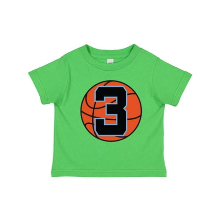 

Inktastic Basketball 3rd Birthday 3 Year Old Gift Toddler Boy Girl T-Shirt