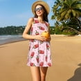 thumbnail image 3 of Daiia Watermelon Ice Cream Print Women's Dresses 2025 Trendy Short sleeve Dresses Casual Baggy Flowy Maxi Sun Dresses, 3 of 7