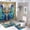 Fantasy Peacock Luxury, variant on Fantasy Peacock Luxury 4 Piece Shower Curtain Sets, Non-Slip Rugs, Toilet Lid Cover and Bath Mat, Durable and Waterproof, for Bathroom Decor Set One