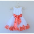 thumbnail image 2 of Ekidsbridal White Wedding Pageant Floral Lace Bodice Rose Petal Tulle Flower Girl Dress for Toddlers Ceremony Formal Evening Gown 165s 2, 2 of 3